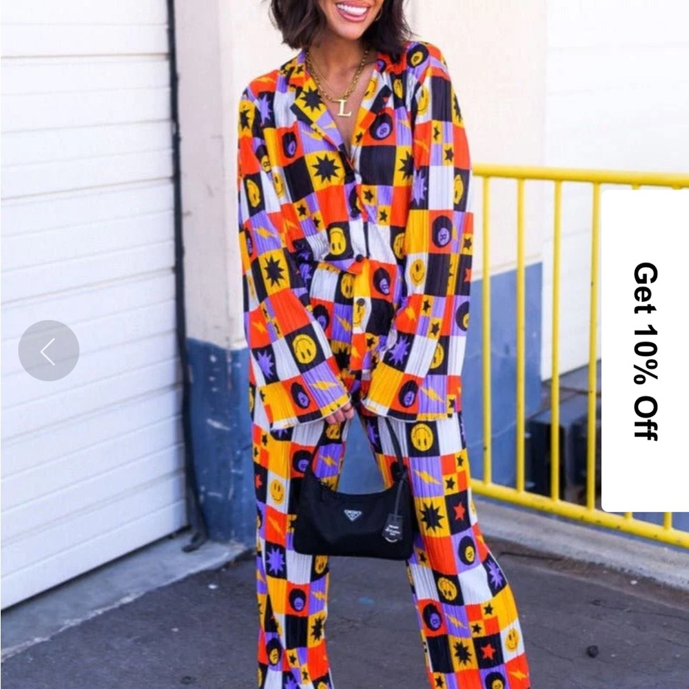 NWT Dressed in LALA | Long Sleeve Plisse Set in Not Made to Be Subtle - Picture 6 of 11
